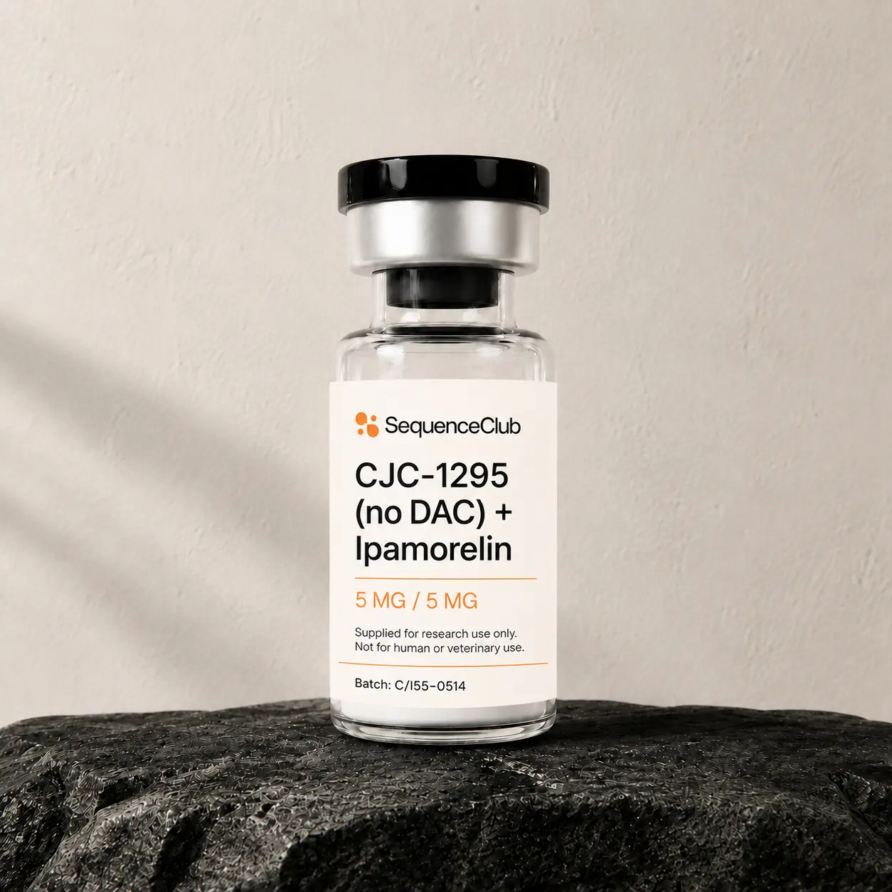 CJC-1295 (no DAC) / Ipamorelin 5 mg / 5 mg research vial