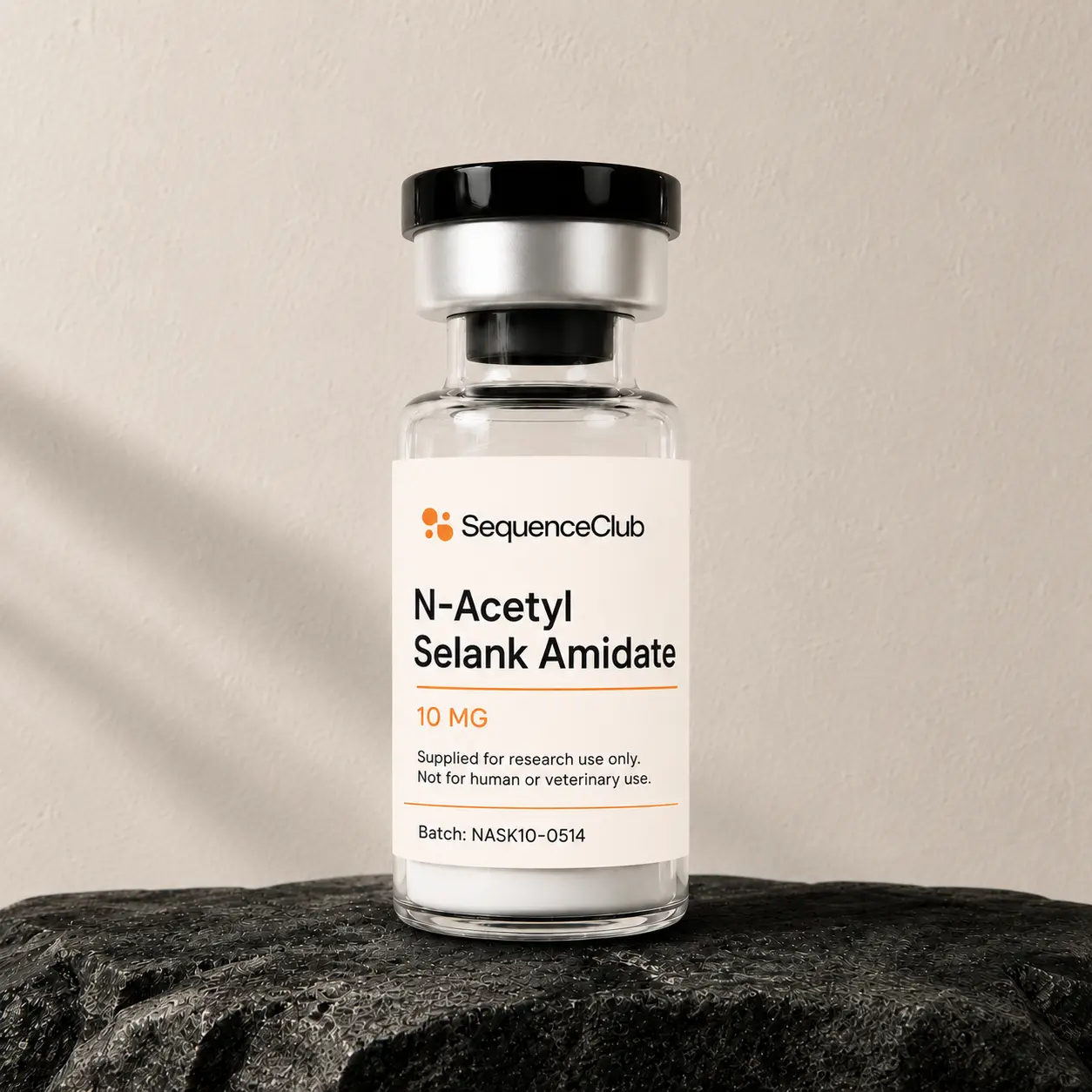 N-Acetyl Selank Amidate 10 mg research vial