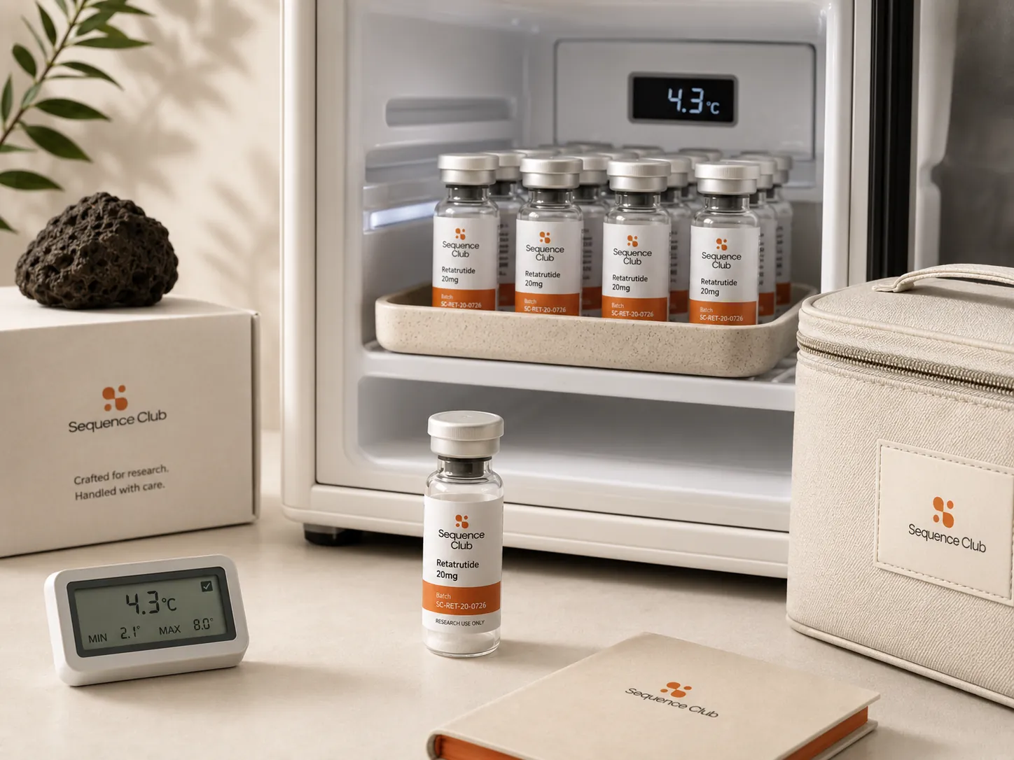 Storage notes for lyophilised research peptides